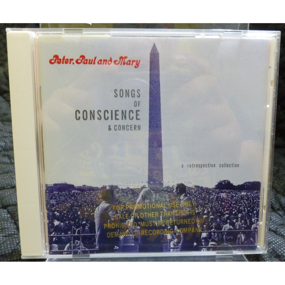 Songs of Conscience & Concern by Peter Paul & Mary (CD, 1999) Promo CD